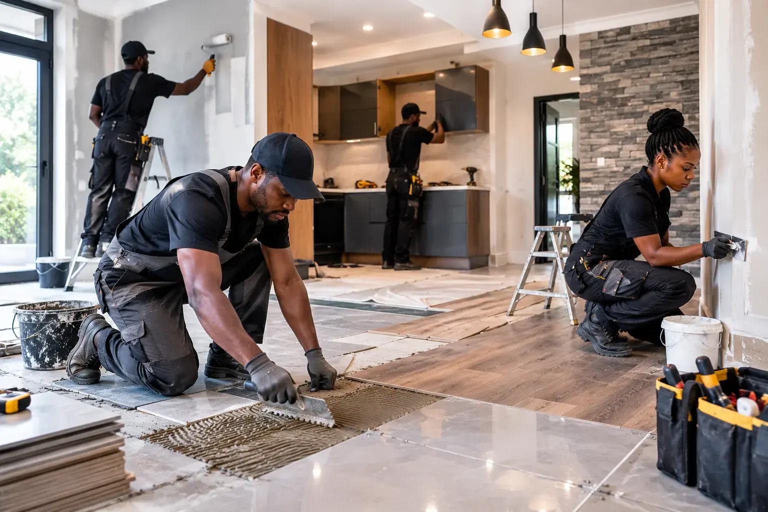 Luxury Kitchen & Living Transformation